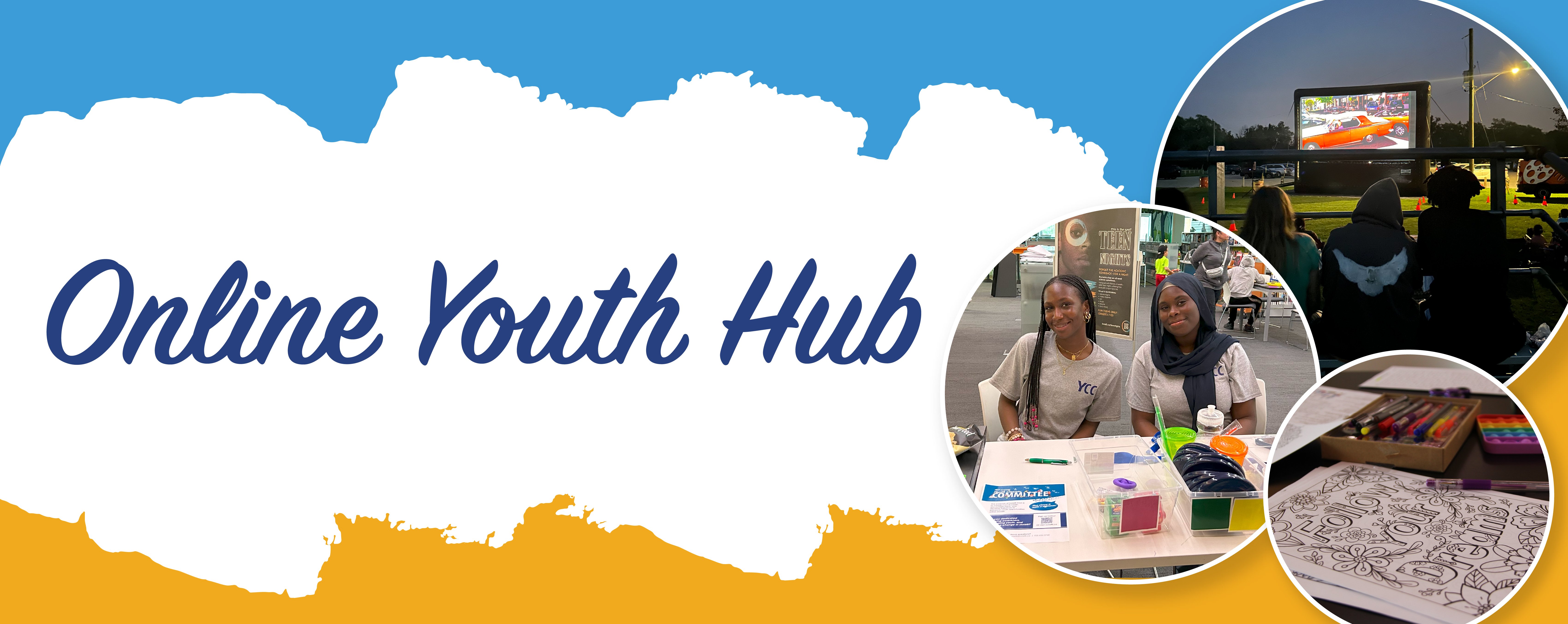 Banner that says Online Youth Hub