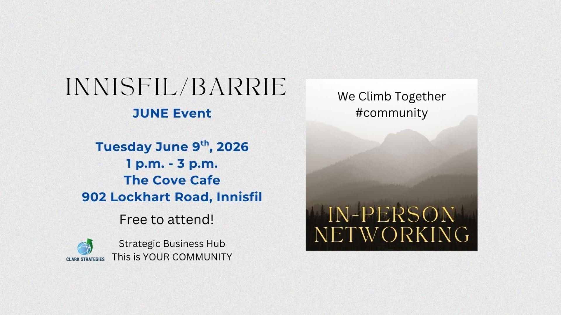 Networking event on June 9 at Cove Cafe from 1-3 pm