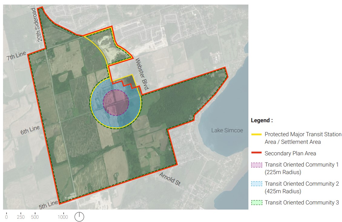 Map of transit oriented communities within the orbit