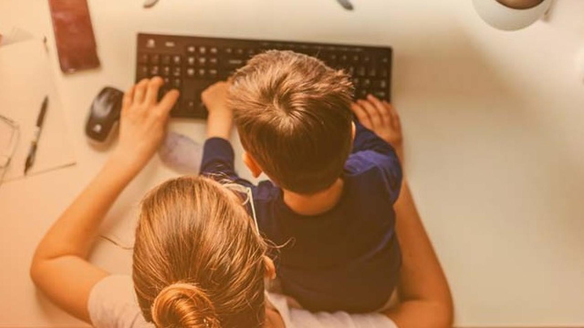 woman with child on lap