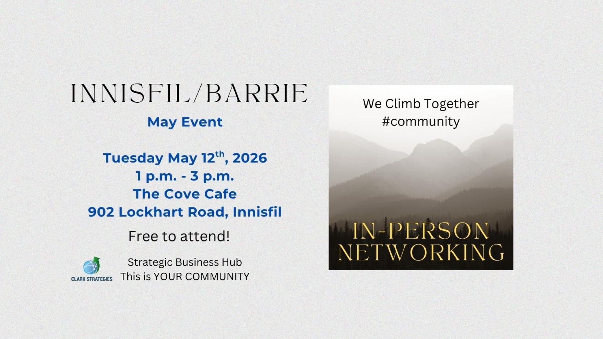 Business networking event on May 12 at the Cove Cafe from 1-3 p.m.