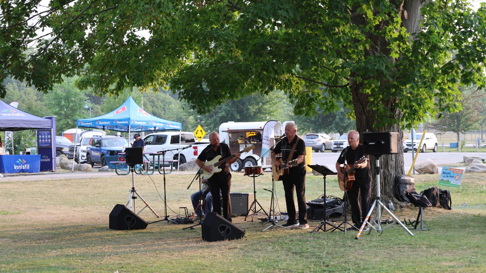 Musicians performing live at Innisfil Beach Park
