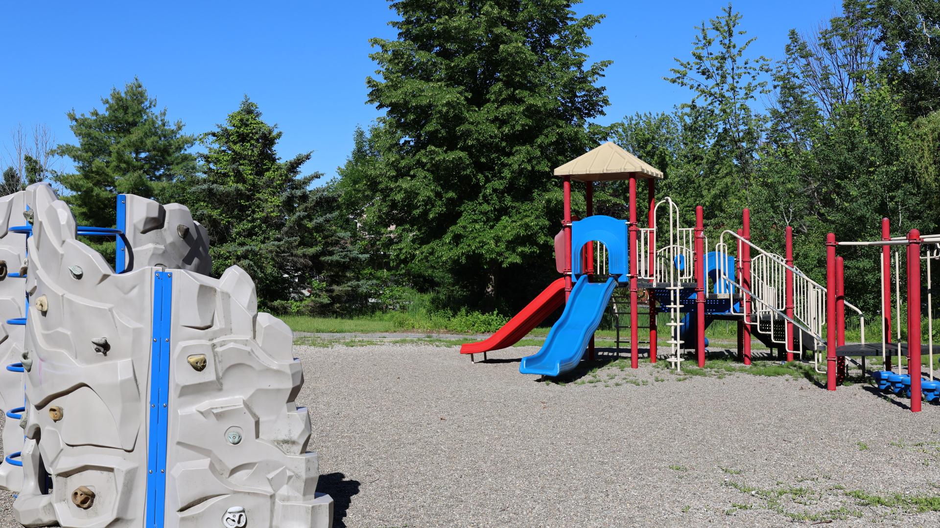 Colourful playground equipment