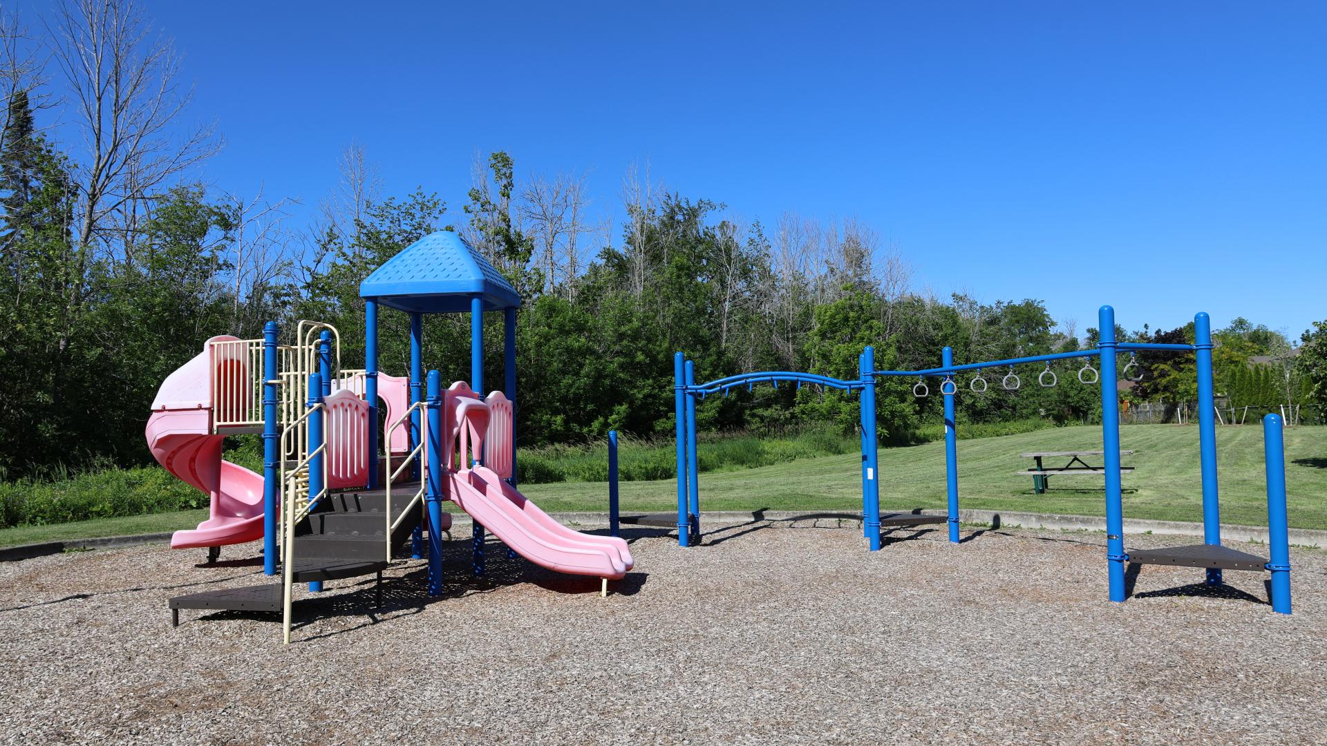 Colourful playground equipment