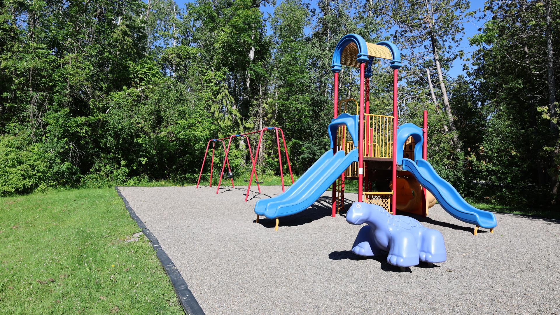 Colourful playground equipment