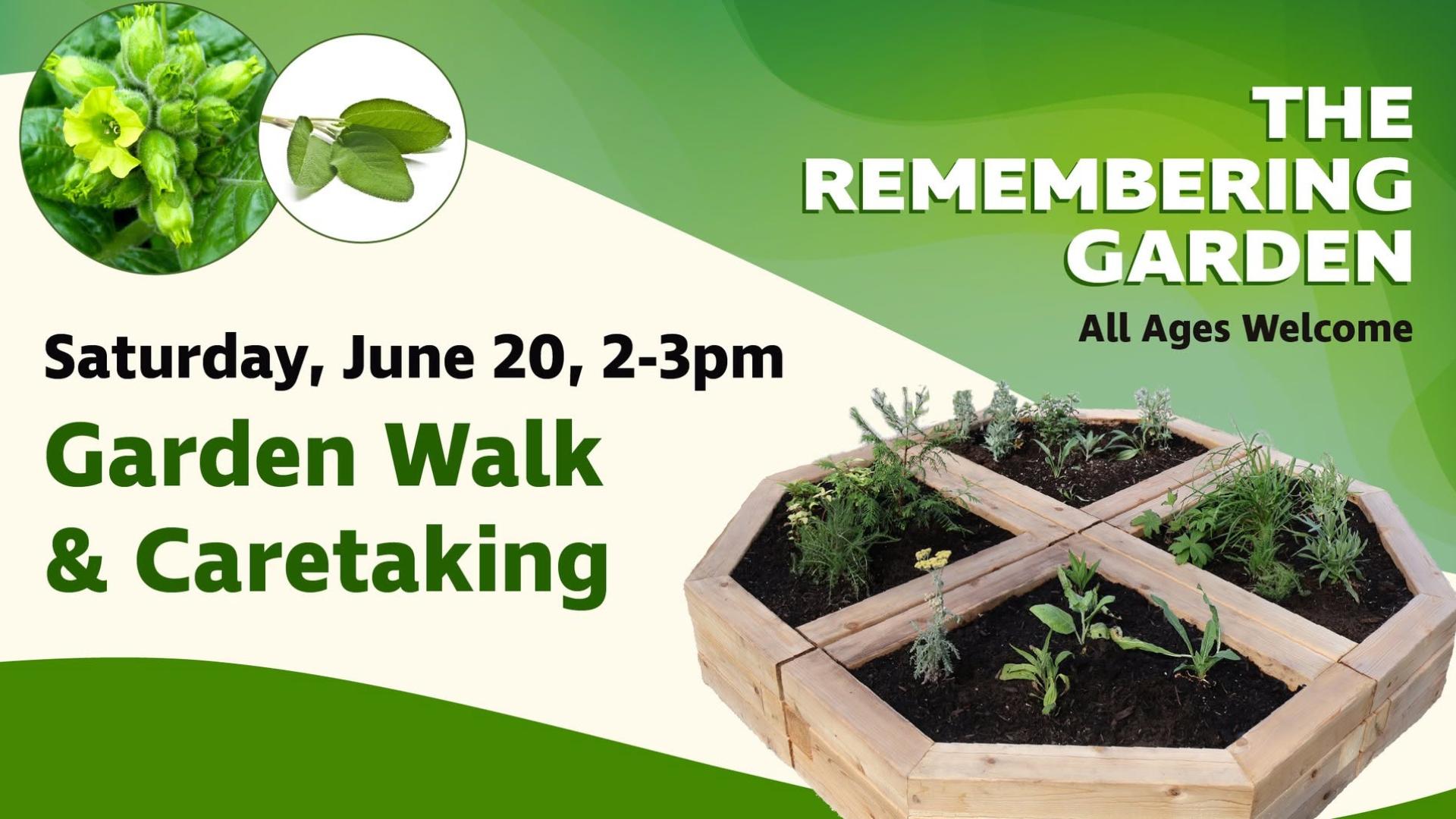 Garden Walk and Caretaking on June 20 at the Library's Lakeshore Branch at 2 pm