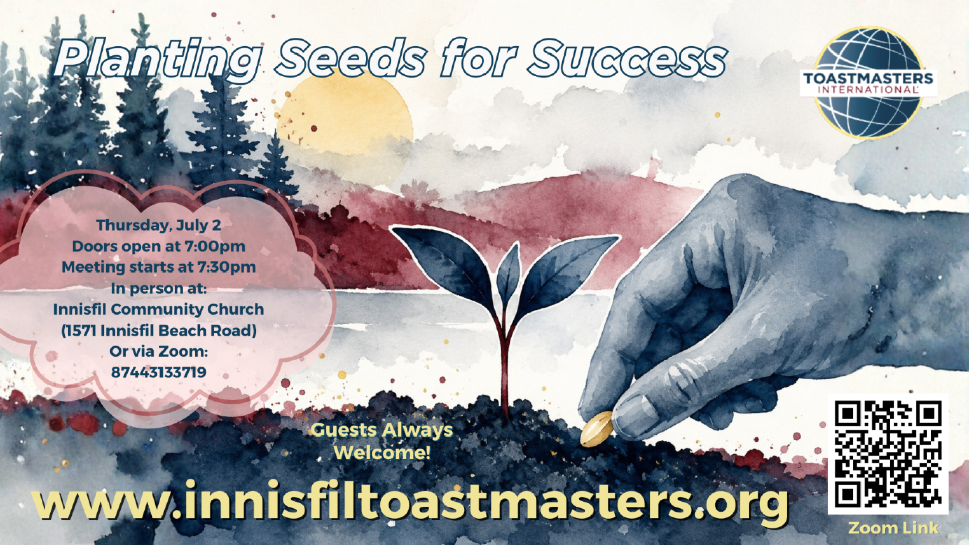 Innisfil Toastmaster on July 2 at the Innisfil Community Church