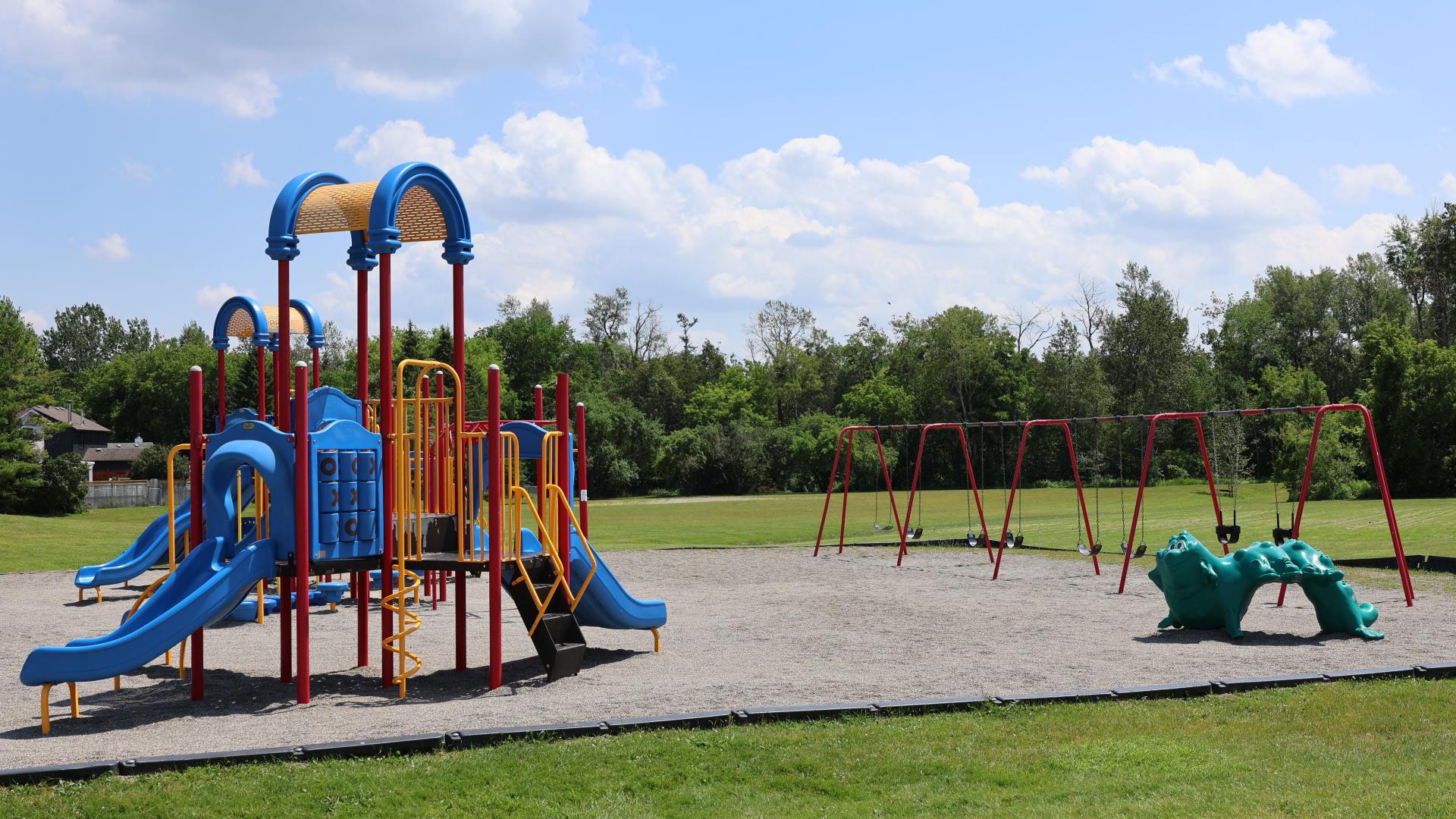 Colourful playground equipment