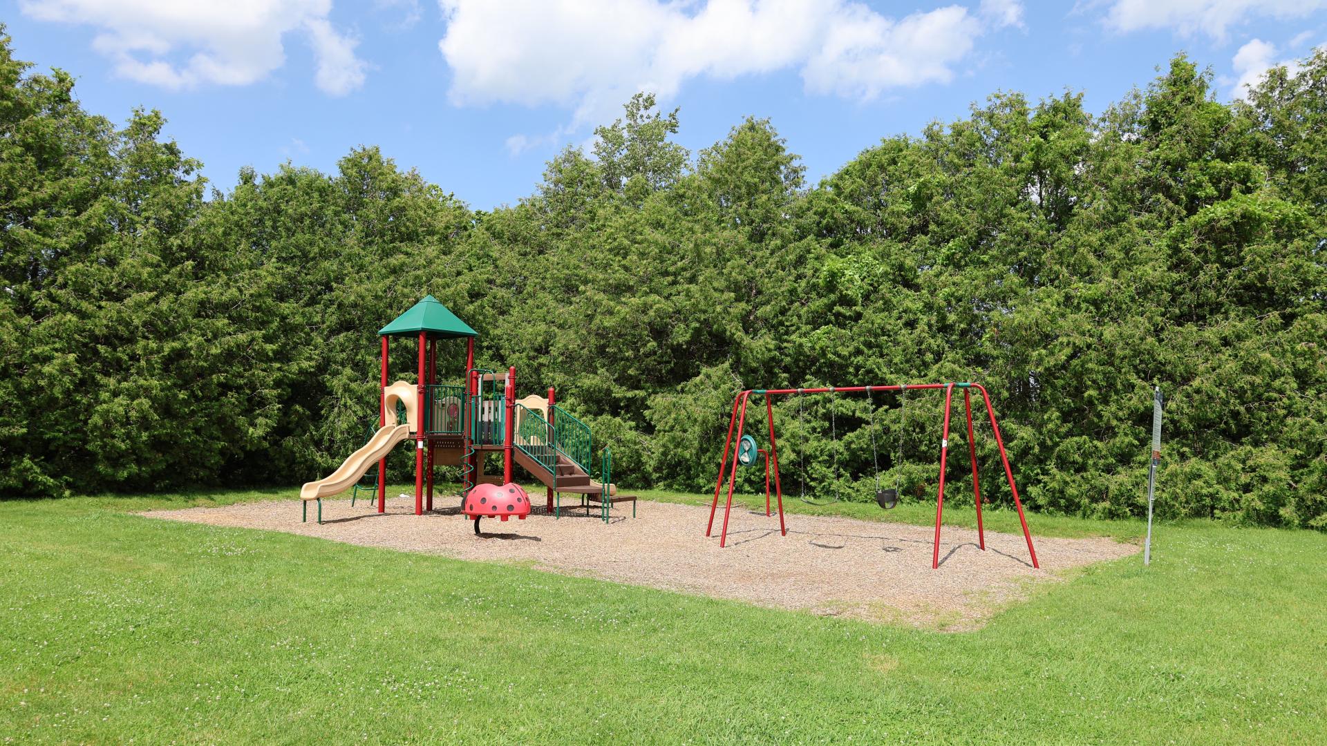 Colourful playground equipment