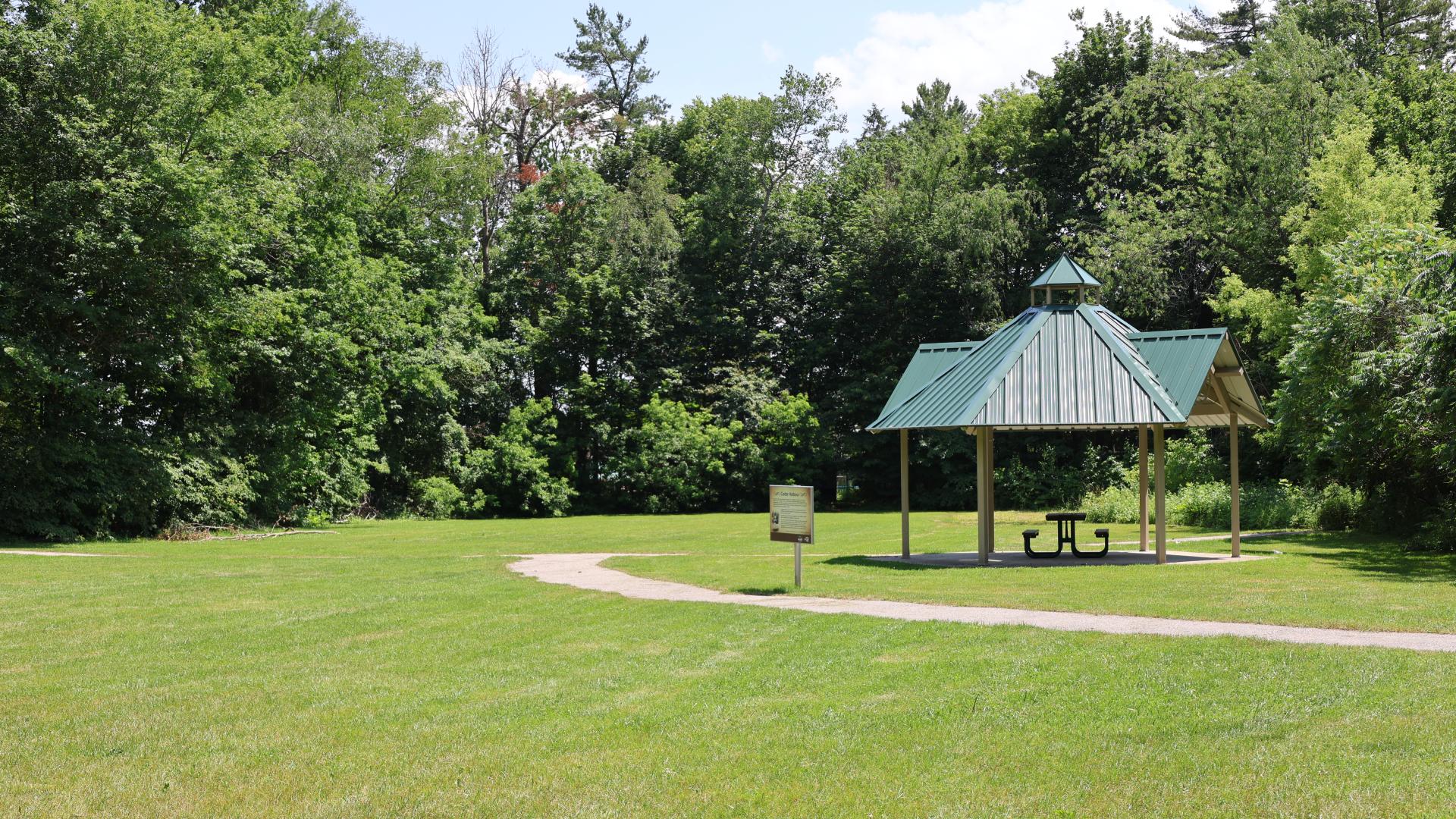 Pavilion with greenspace