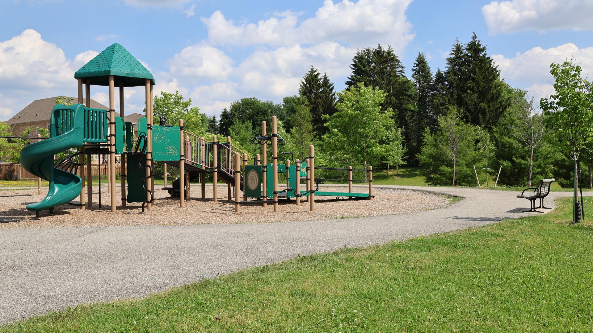 Colourful playground equipment