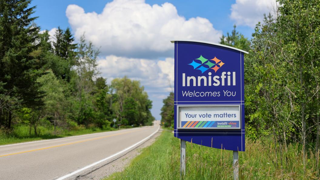 Municipal road sign that says Your Vote Matters