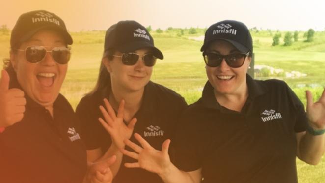 EBP team smiling at the Mayor's Golf Tournament