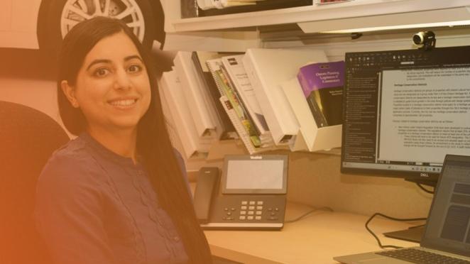 employee working at their desk