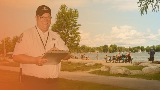 municipal law officer down by the beach