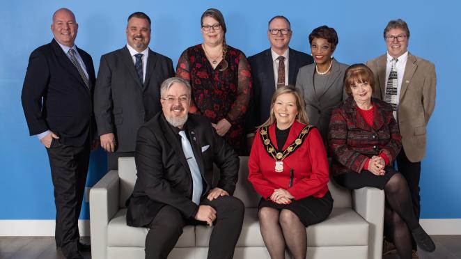 Innisfil Council members sitting together