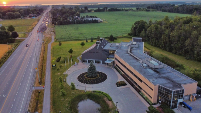 Aerial view of Innisfil Town Hall