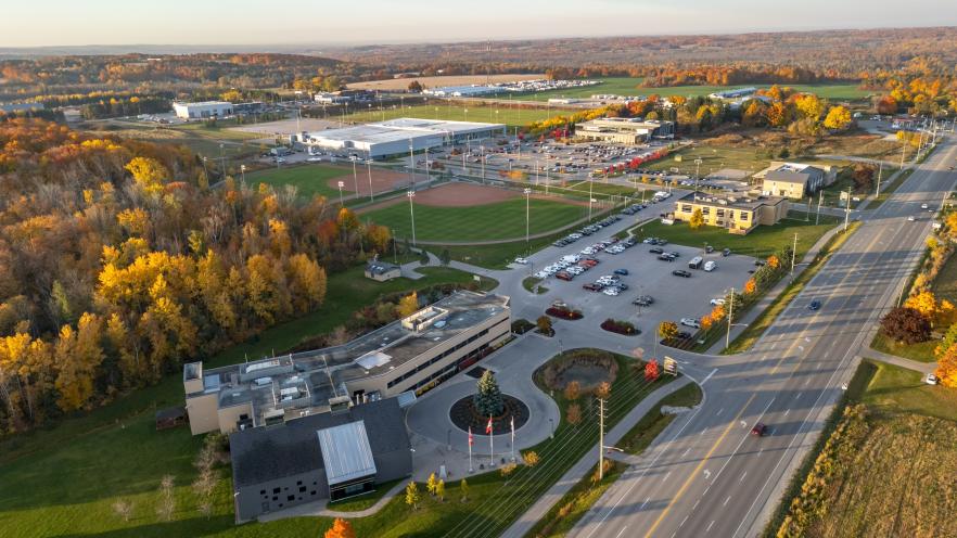 Aerial view of the Town of Innisfil Civic Campus