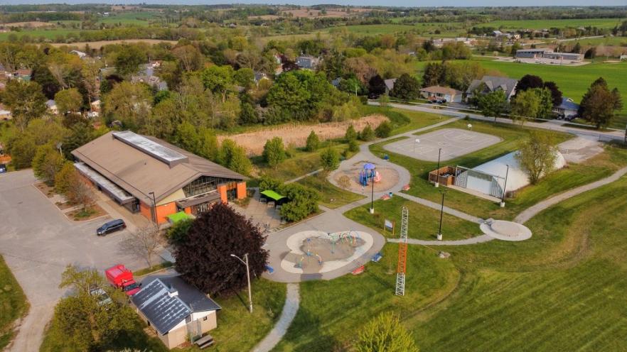Arial view of Cookstown Community Park
