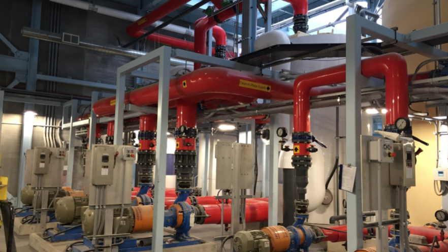 Industrial water treatment plant