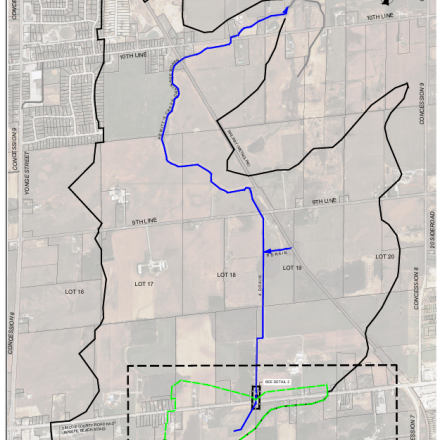 Map of the Hewitt's Creek watershed