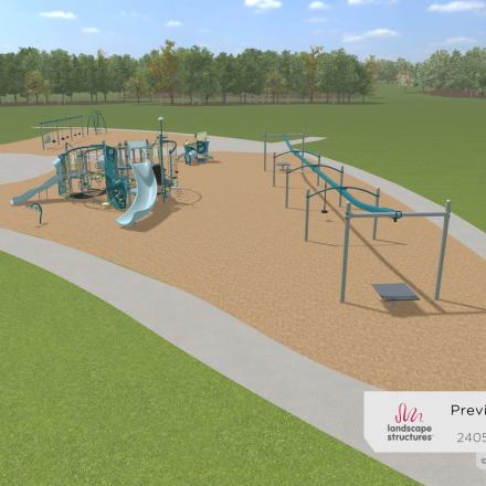 Rendering of Previn Court Park playground