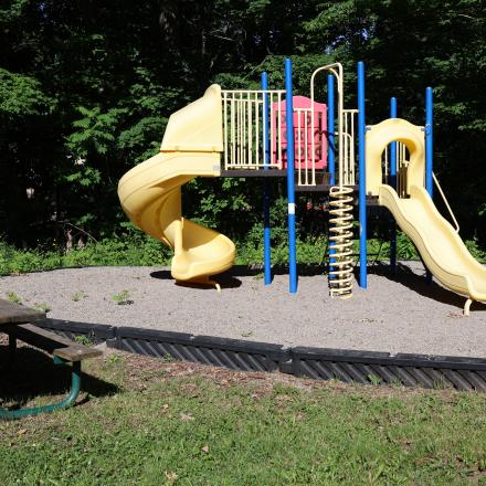 Colourful playground equipment
