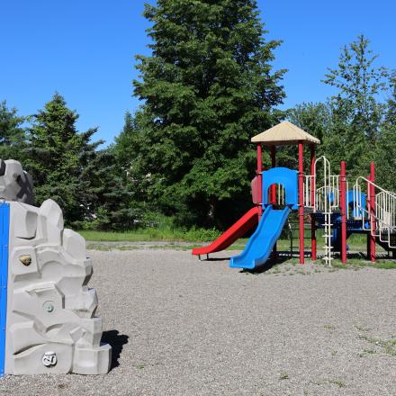 Colourful playground equipment