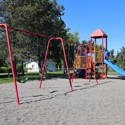Colourful playground equipment