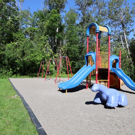 Colourful playground equipment
