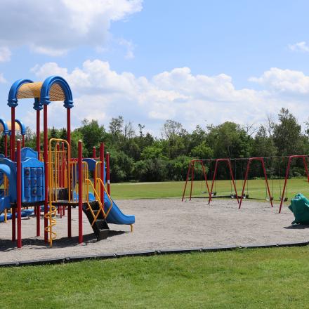 Colourful playground equipment