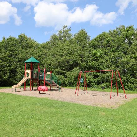 Colourful playground equipment