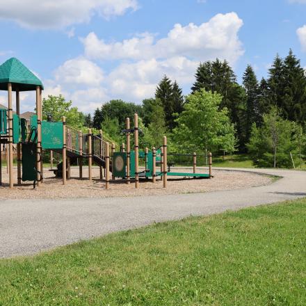 Colourful playground equipment