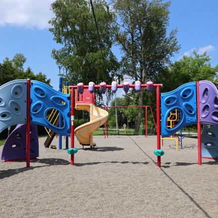 Colourful playground equipment