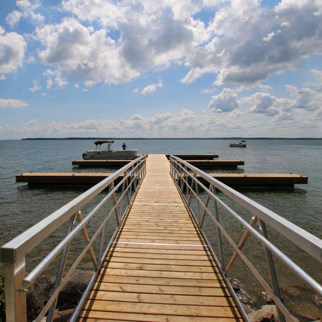 Empty dock on a lake