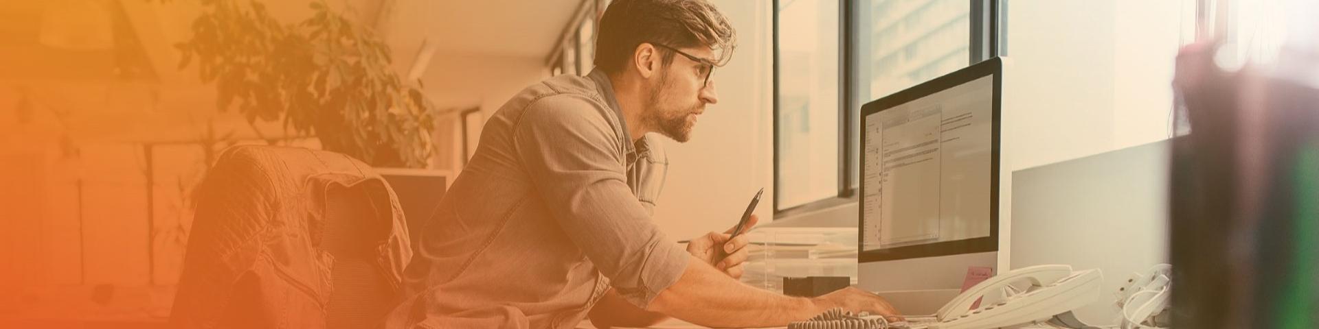 Man working at computer