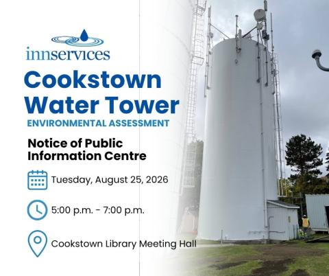 Cookstown Water Tower open house on August 25 from 5-7 pm