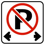 Sign showing No Parking
