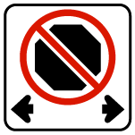 Sign showing No Stopping