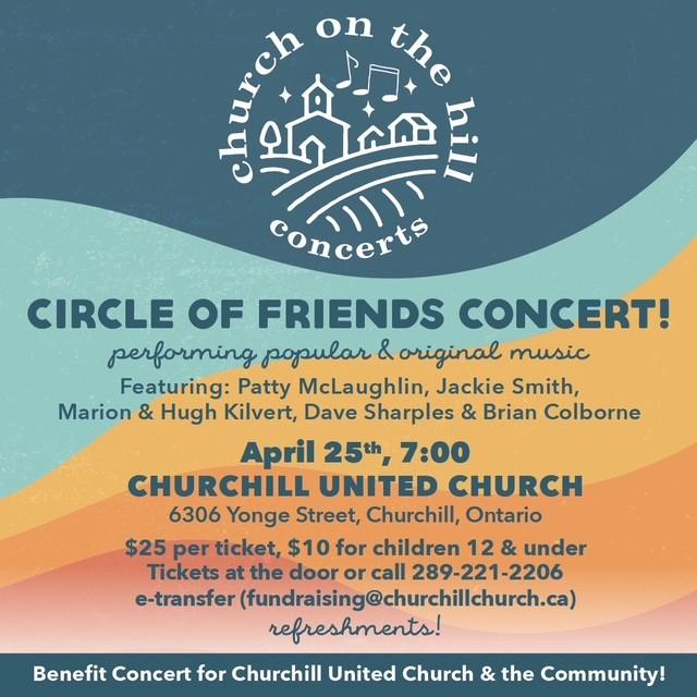 Circle of Friends Concert poster on April 25