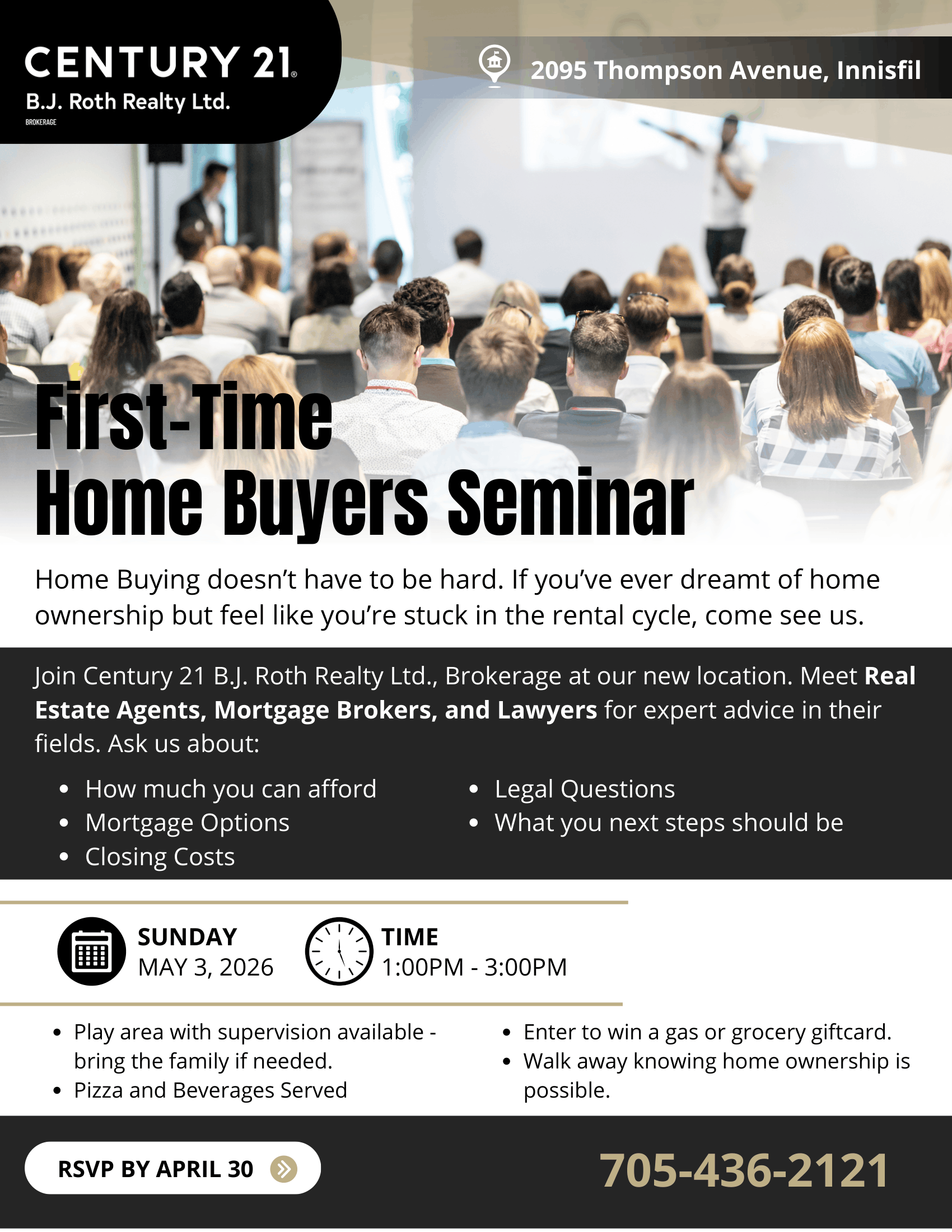 First-time home buyers seminar on May 3 at Century 21 BJ Roth Realty from 1 to 3 p.m.