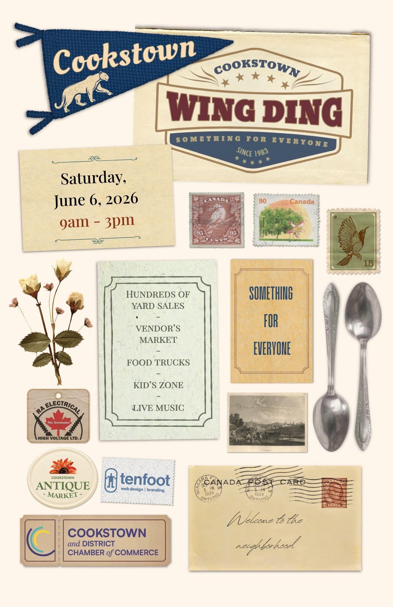 Cookstown wing ding on June 6 from 9 am to 3 pm