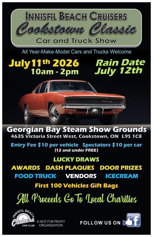 Cookstown Classic on July 11, 2026 at the Steamshow Grounds