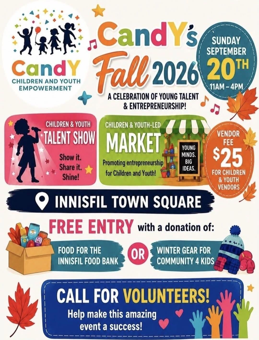 CandY fall festival at Town Square at September 20 from 11 am to 4 pm