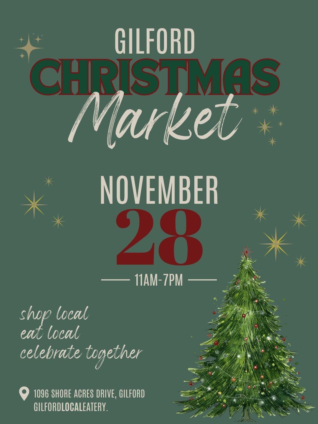 Gilford Market on November 28 from 11 to 7